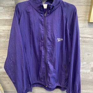 Reebok Purple Windbreaker Jacket